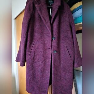 NWT Banana Republic Burgundy Pea Coat